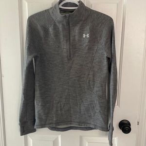 VGUC Under armour quarter zip grey size small